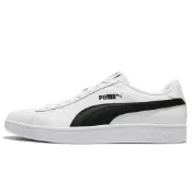 Puma 休閒鞋 Smash V2 L 男鞋 女鞋 皮革 低筒 復古 白 黑 小白鞋 365215-01 [ACS]