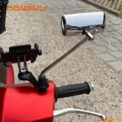 新品💖【惹銷】高質感嘰車復古 後炤鏡 方形後視鏡 手把鏡 端子鏡 炤後鏡 咖啡 野狼 雲豹 KTR 偉溼牌 金旺 檔車