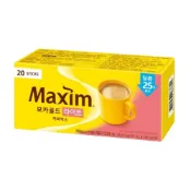 (店+)【Maxim】韓國麥心 減糖黃金摩卡三合一咖啡 20入/盒 韓國國民咖啡 麥心咖啡 隨身包 沖泡咖啡