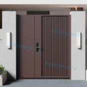 鋁合金別墅庭院門戶外門不鏽鋼電動單雙開子母門院子柵欄定製大門（運費咨詢客服QE3
