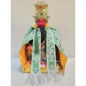 〔修緣佛像文物館〕綠色款 浮繡龍袍 （不含奉帽） 關公 關聖帝君 關帝爺 范府千歲 范府 王爺 龍袍