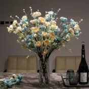 【仿真花束】成品仿真花 花瓶套裝 杜鵑花 粉蝶花 假花束 套餐 客廳 餐廳 居家 裝飾 擺件 擺飾