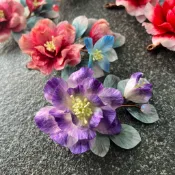 絨花 春仔花 胸花頭花 纏花 天上聖母 媽祖 瑤池金母 王母娘娘 母娘 女神配件 鳳冠 神帽 神明衣 七娘媽
