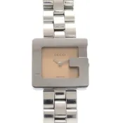 【DOKODEMO】Gucci G-Watch 3600L SS 橘色銀色石英腕錶 0572 [二手] GUCCI