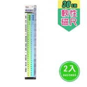 龍瀚文具 成功/高等 30公分 刻度 軟磁尺 2入 2230