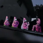 【可開發票】汽車貼紙個性搞怪車貼派大星變身布歐車窗貼車門車身貼紙機車貼紙【满额免運】