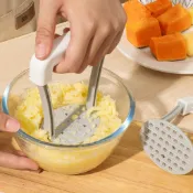  洛陽牡丹 手動土豆泥按壓泥器搗碎器嬰兒輔食壓薯泥工具家用紫薯搗泥器