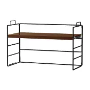 (店+)【日創生活】2件組-工業風實木鐵藝桌上層架展示架 置物架 收納架