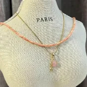 【KARAT】天然 深水 貴珊瑚 2-3 MM 粉珊瑚  管狀 項鍊(ANGEL SKIN 嫩粉)
