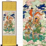 絲綢畫 風水畫 國畫 道教畫像 關聖帝君像 鎮宅辟邪