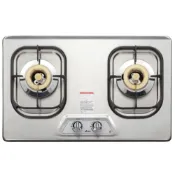 (店+)【豪山】ST-2190S 雙口歐化檯面爐 (含基本安裝)｜檯面爐｜鑄鐵爐架｜不鏽鋼面板｜銅爐蓋｜瓦斯爐｜