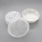 【AMI HOME】日本製貓咪加厚氣炸鍋烘焙紙盤100入(矽油紙盤烘焙紙 隔油紙 蛋糕 炸物 廚房 料理)