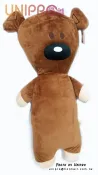 UNIPRO優鋪 【UNIPRO】Mr. Bean Bear 豆豆熊 經典 長枕 長型玩偶 絨毛娃娃 抱枕 咖啡熊 禮物 1號