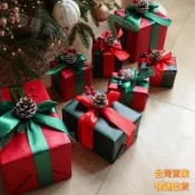 【臺灣出貨&開發票】聖誕節禮盒空盒裝飾場景佈置堆頭商場櫥窗新年擺件春節禮品盒道具