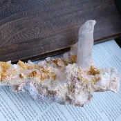 Gypsum 貴州產地 石膏 晶簇 石灰岩共生礦 天然礦石 原礦