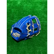 棒球世界SSK全牛皮棒球壘球內野手專用手套工字檔SSK880C特價寶藍配奶油色皮繩