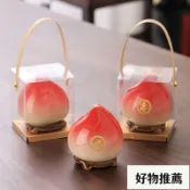 🔥送長輩 壽桃瓷器 陶瓷罐 生日 祝壽 伴手禮 桃子茶葉罐密封罐擺件禮盒