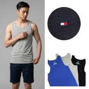 【TOMMY HILFIGER】Tommy Hilfiger 背心 現貨 三色 竹節棉 素色  湯米 無袖(背心9019CD2)