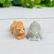 🌸現貨🌸日本 陶瓷 筷架 公仔 海蛞蝓 海兔 柴犬 海豚 海洋動物 兔子 decole umiusea life