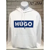 高雄凡賽斯歐洲精品 HUGO BOSS BOSS 胸前藍色方塊字體LOGO 白色 長T 帽T