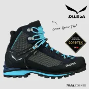 【SALEWA 義大利】CROW GORE-TEX 登山鞋 女 海軍藍｜中筒防水登山靴 防水健行鞋 徒步旅行