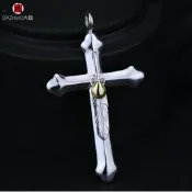 台灣熱銷 大拙手工 高橋吾郎goro's 小金貝羽毛十字架吊墜925純銀goros日潮【大洋】