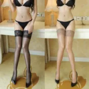 EFP大美人♡珞櫻正品美腿高跟攝影防滑矽膠15D性感油亮珠光孔雀蕾絲長筒襪過膝大腿襪絲襪~175ok黑膚咖啡灰白7235