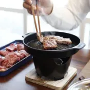 燒烤爐 燒烤 烤爐 戶外便攜式多功能露營 韓式一人食烤肉爐迷你日式烤爐燒烤盤無煙不粘鍋烤肉盤小火鍋套裝