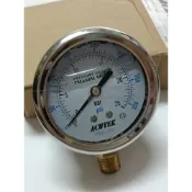(店+)YN-60 25bar/ G1/4牙 ACUTEK 耐震壓力表充油不鏽鋼 立式/埋入式 有油式清洗機壓力錶