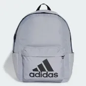 【adidas 愛迪達】Clsc Bos Bp 後背包 運動背包 經典徽章 訓練 健身 灰藍(IZ1884)