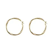 【ENANSHOP 惡南宅急店】螺旋圈圈耳環 復古圓圈 耳環 扭轉大圈圈耳環 惡南宅急店-0280D