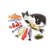 (店+)【毛皇上】【毛皇上】 (30CM)仿真魚類貓薄荷 仿真魚 貓玩具 拉鍊式含貓薄荷 貓抱枕 貓草魚