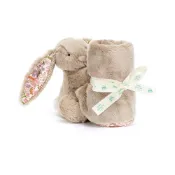 (店+)【JELLYCAT】英國 Jellycat 碎花拿鐵灰兔 玩偶安撫巾 娃娃 新生兒禮物