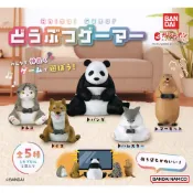 sightme看過來購物城 【日本正版】全套5款 打電動的動物們 扭蛋 轉蛋 貓 狗 熊貓 倉鼠 土撥鼠 動物模型 BANDAI 萬代 - 769863