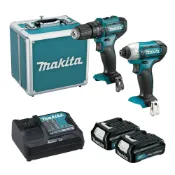 (店+)【MAKITA 牧田】MAKITA牧田 12V鋰電超值雙機組(TD110+HP333) CLX228SAX1