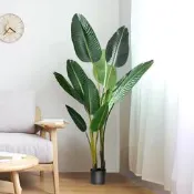 仿真綠植大型盆景盆栽酒店落地擺設龜背葉客廳旅人蕉琴葉榕擺件