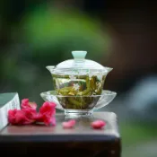 全球選品1館 生活百貨 花朝高硼矽玻璃綠茶器泡茶壺三才蓋碗聞香杯綠茶茶杯品鑑杯公道杯