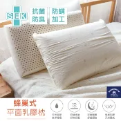 R.Q.POLO 蜂巢式平面乳膠枕 日本SEK認證 防蹣抗菌加