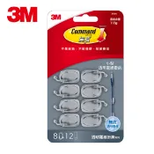 文五雙全x文具五金生活館 掛勾 3M 37302 小型無痕透明電線掛鉤 (8入)【APP滿額下單10%點數(單一帳號最高1000點)】9/30止
