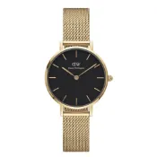 【Daniel Wellington】Petite Evergold 28mm香檳金米蘭金屬錶-DW00100349
