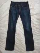 楹 ~ 正品 日本製 Moussy  靴型牛仔褲 size: 25