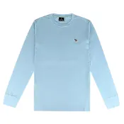 Paul Smith 彩色斑馬布章小LOGO棉質長袖T恤(淺藍/男款)