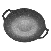 (店+)麥飯石烤盤- 韓式烤肉盤 雙耳鑄鐵烤盤 不沾烤盤 電磁爐烤盤 露營烤盤 燒烤盤☆豪麥網☆