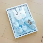 GMP BABY 條紋星兔 兩用兔裝+帽 彌月禮盒 ZAA-S3-026-B