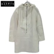 【DOKODEMO】Bottega Veneta 白色亞麻聚酯半拉鍊網紗針織連身裙，38 碼 [二手]