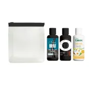 綠的GREEN 綠的抗菌旅行組(男士三合一潔淨露-濃郁麝香60ml+菲那絲健髮洗髮精60ml+沐浴乳-洋甘菊精油60ml