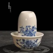 【茶藝收藏臻選】玉瓷聞香杯茶杯套裝陶瓷品茗杯品香杯功夫茶具杯