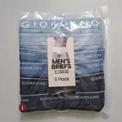 全新 佐丹奴 Giordano 男素色棉質三角內褲 藍色款 L-XL