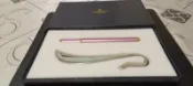 MIKIMOTO 原廠正品 帶珍珠精美紫色原子筆 書籤 拆信刀 附盒全新未使用