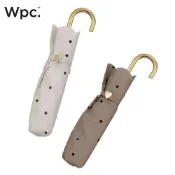 (店+)【Wpc.】雨傘 自動傘 折疊傘 防曬【Wpc. 】迷你折疊傘 牛奶點點 棕色 晴雨兩用